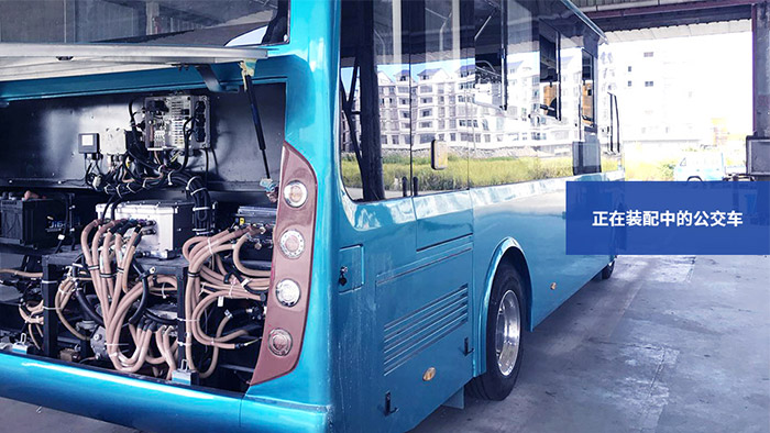 晨恩空压机应用于10米的新能源公交客车